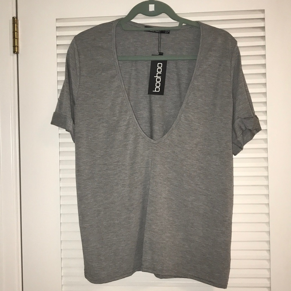 Plunging V-Neck Top